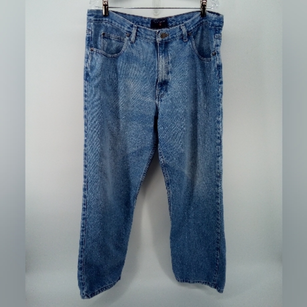 Saddlebred 38W x 32 Classic Fit 100% Cotton Men's Blue Denim Jeans